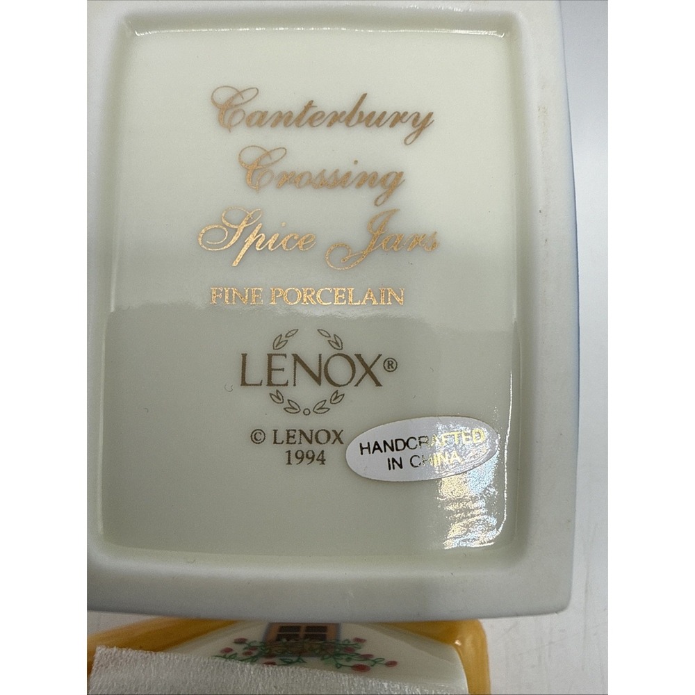 Lenox CANTERBURY CROSSING Spice Village Jar BAYLEAF No Chips - Picture 9 of 10